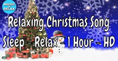 Canción de Navidad Relajante, Árbol de Navidad, Muñeco de Nieve, Invierno, Nieve, Sueño, 1 hora - HD